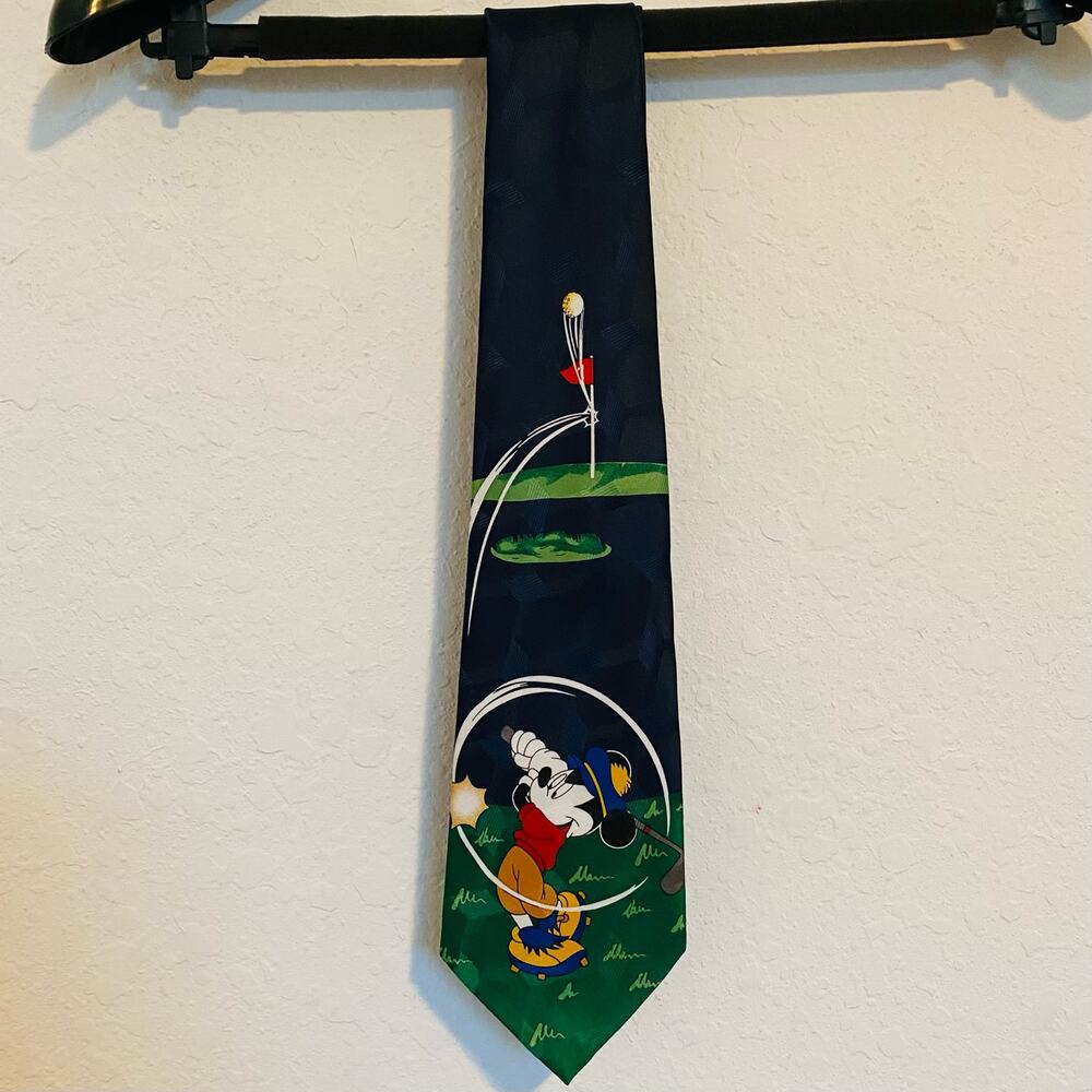 Vintage Disney‎ Mickey Unlimited Golf Mickey Golf Tee Off Tie